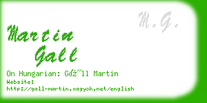 martin gall business card